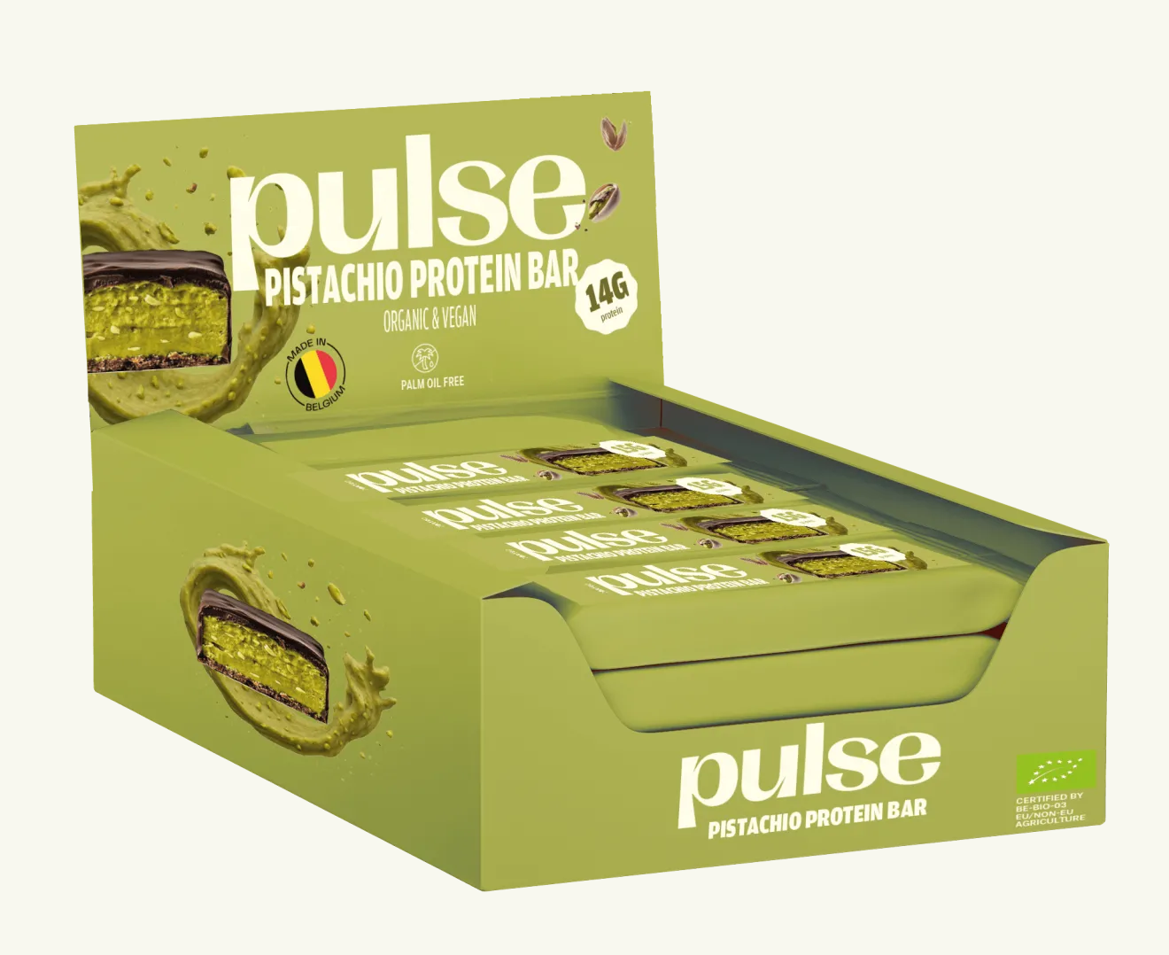 Barres protéinées pistache (14g protéine/barre) Bio