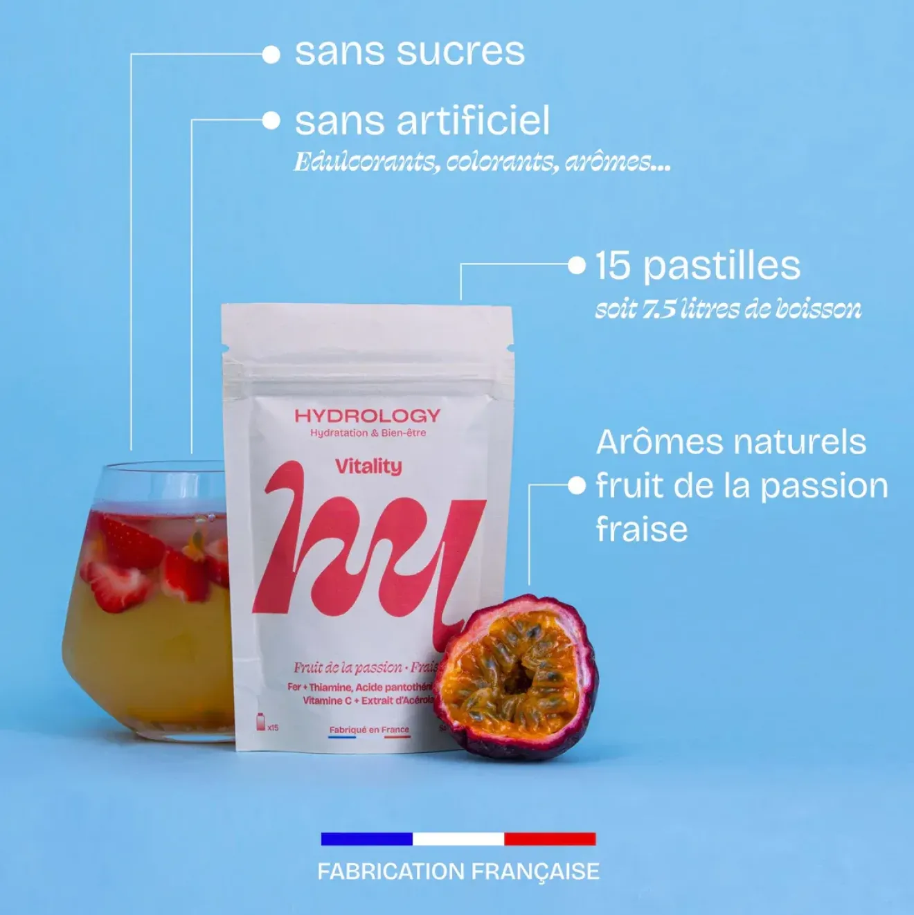 Boisson fonctionnelle énergie passion pastille