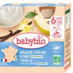 Brassé Lait de Chèvre Poire Vanille + 6 mois Bio