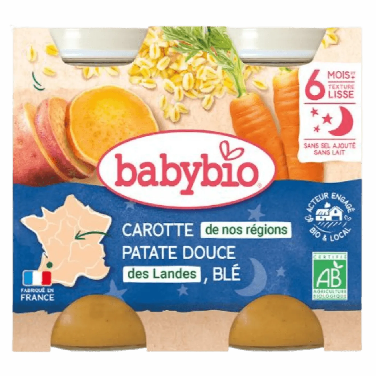 Carotte Patate Douce Blé + 6 mois Bio