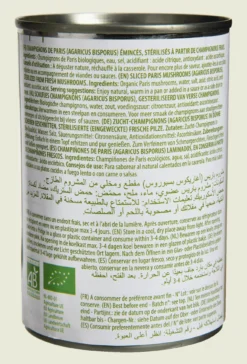 Champignons Paris Émincés Bio