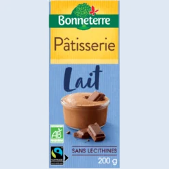 Chocolat Lait Patisserie Bio