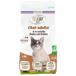Croquettes Volaille Sans Céréale Chat adulte Bio