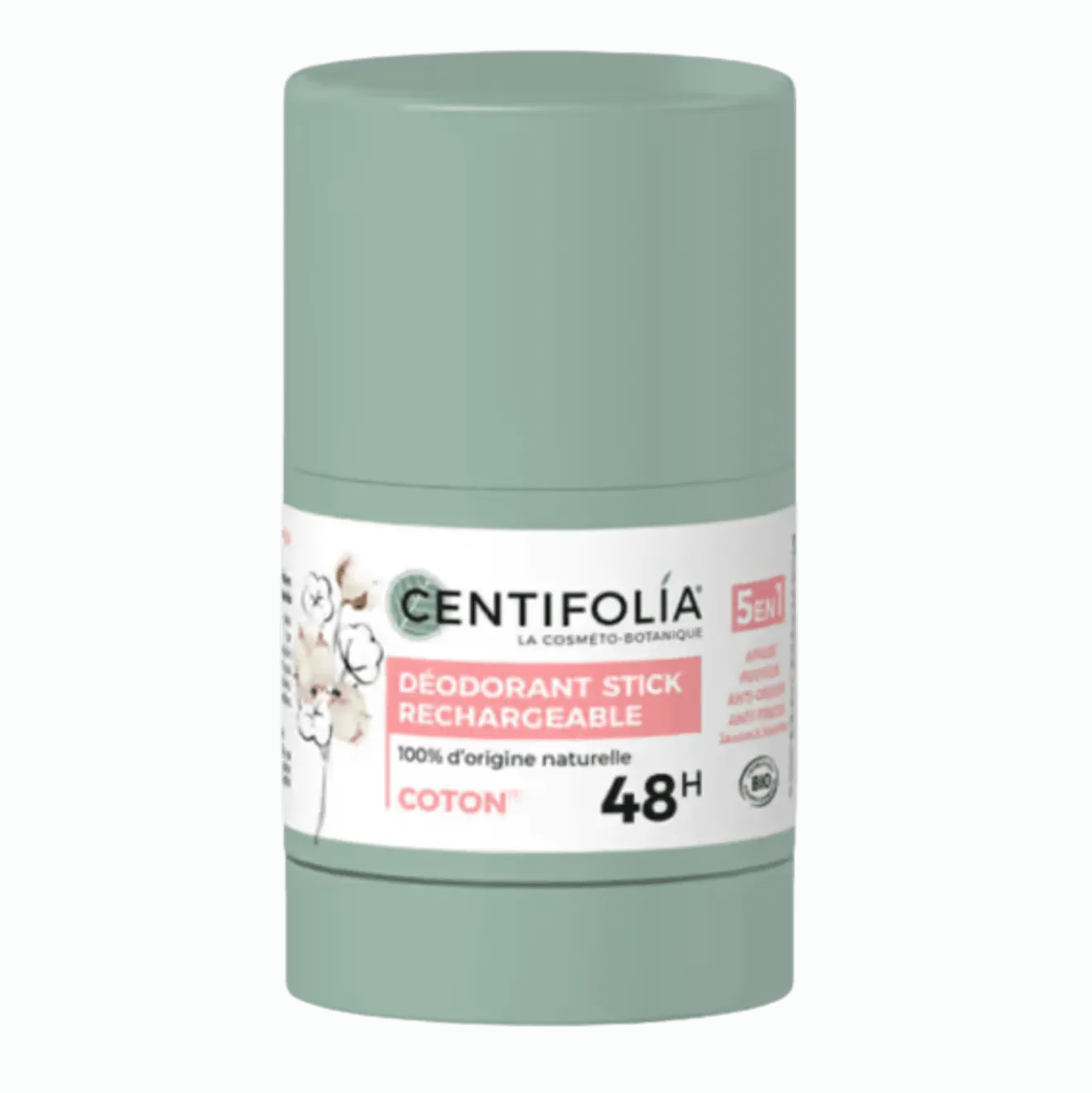 Déodorant Fleur de coton Stick rechargeable 48H Bio