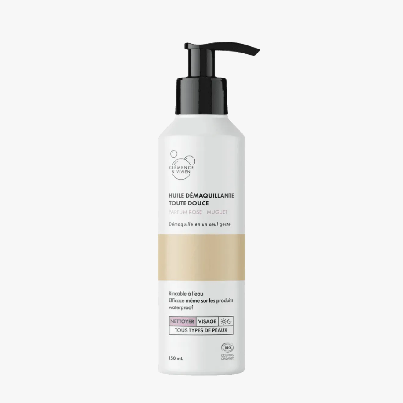 Huile Démaquillante Douce Rose Muguet Bio
