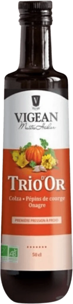 3 Huile Triodor Colza Onagre Courge Bio