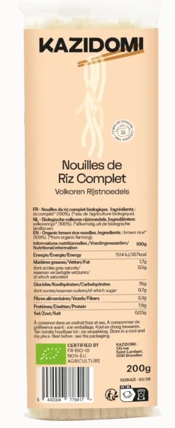 Nouilles de Riz Complet Bio Bio
