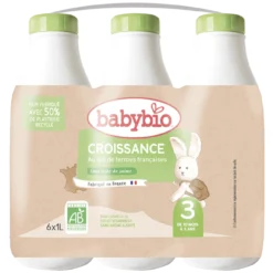Pack Lait Croissance 3 Liquide Vache 10 à 36 mois Bio