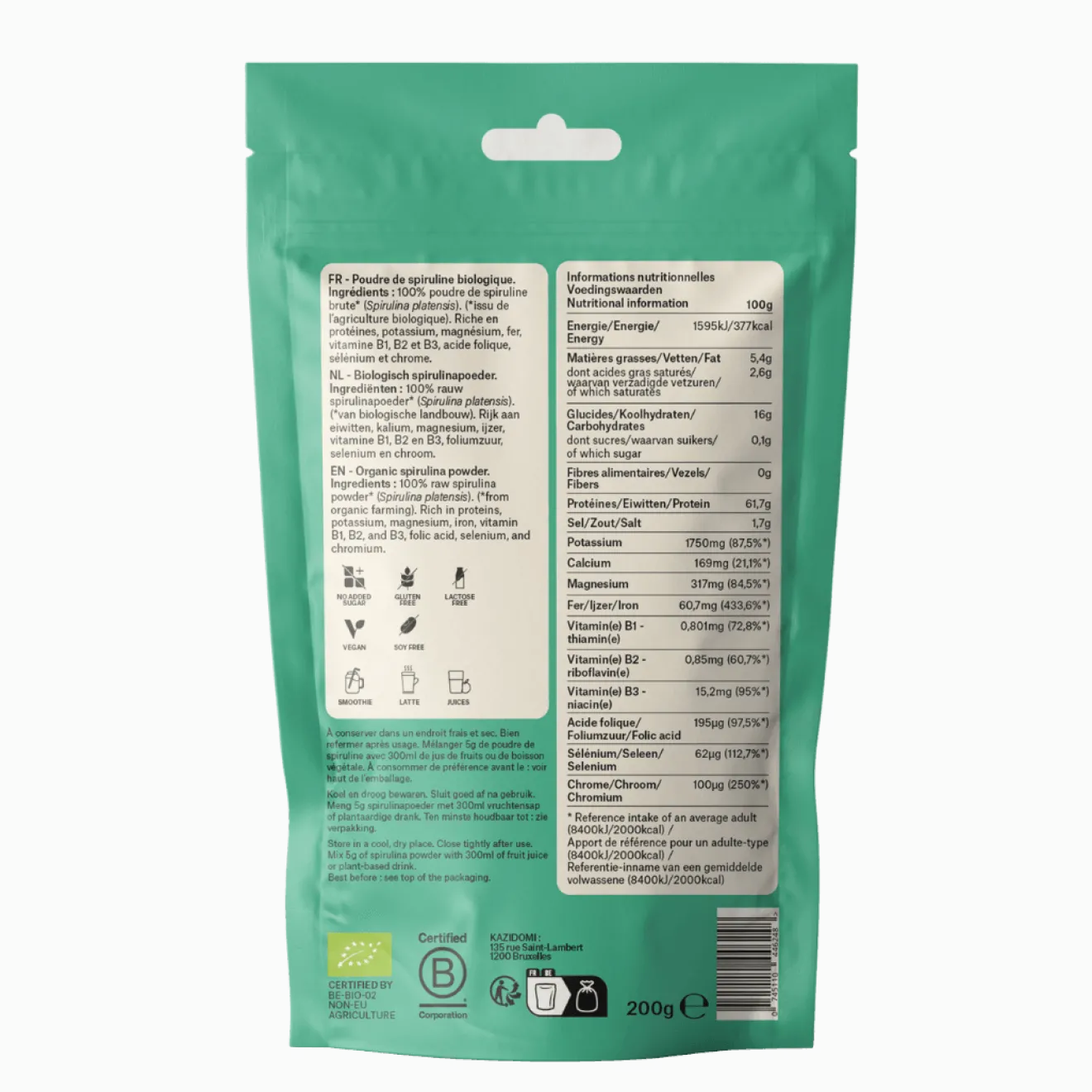 Poudre de Spiruline Bio