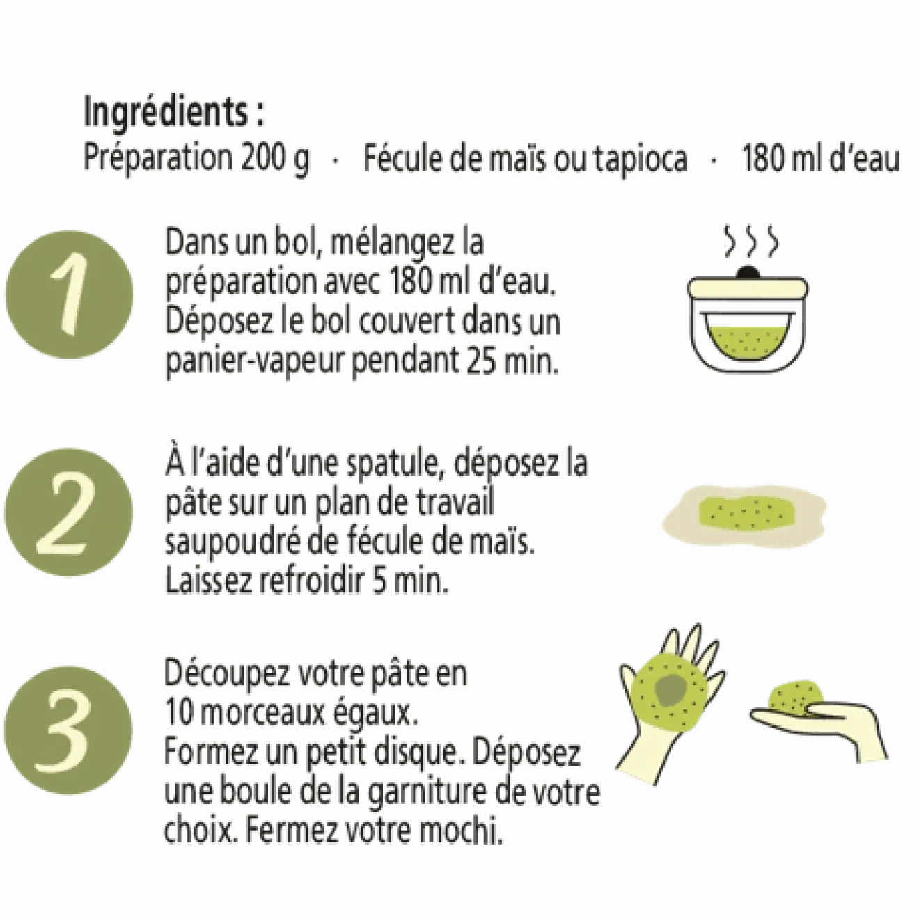 Préparation Mochis Matcha