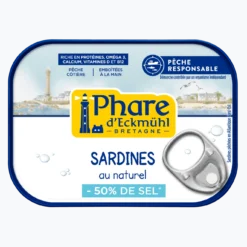 Sardines au naturel -50% sel