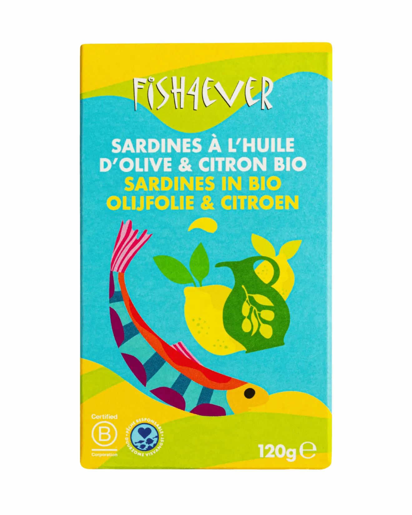 Sardines Entière Huile Olive Citron