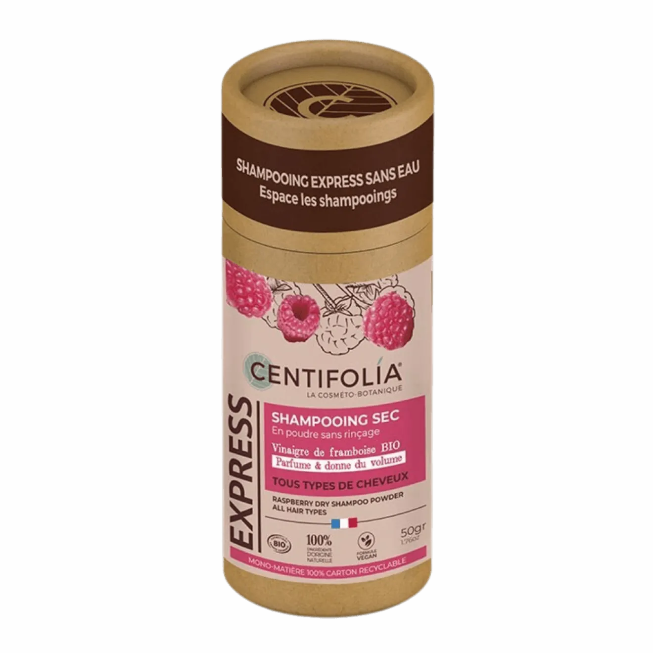 Shampoing sec Poudre Framboise Bio