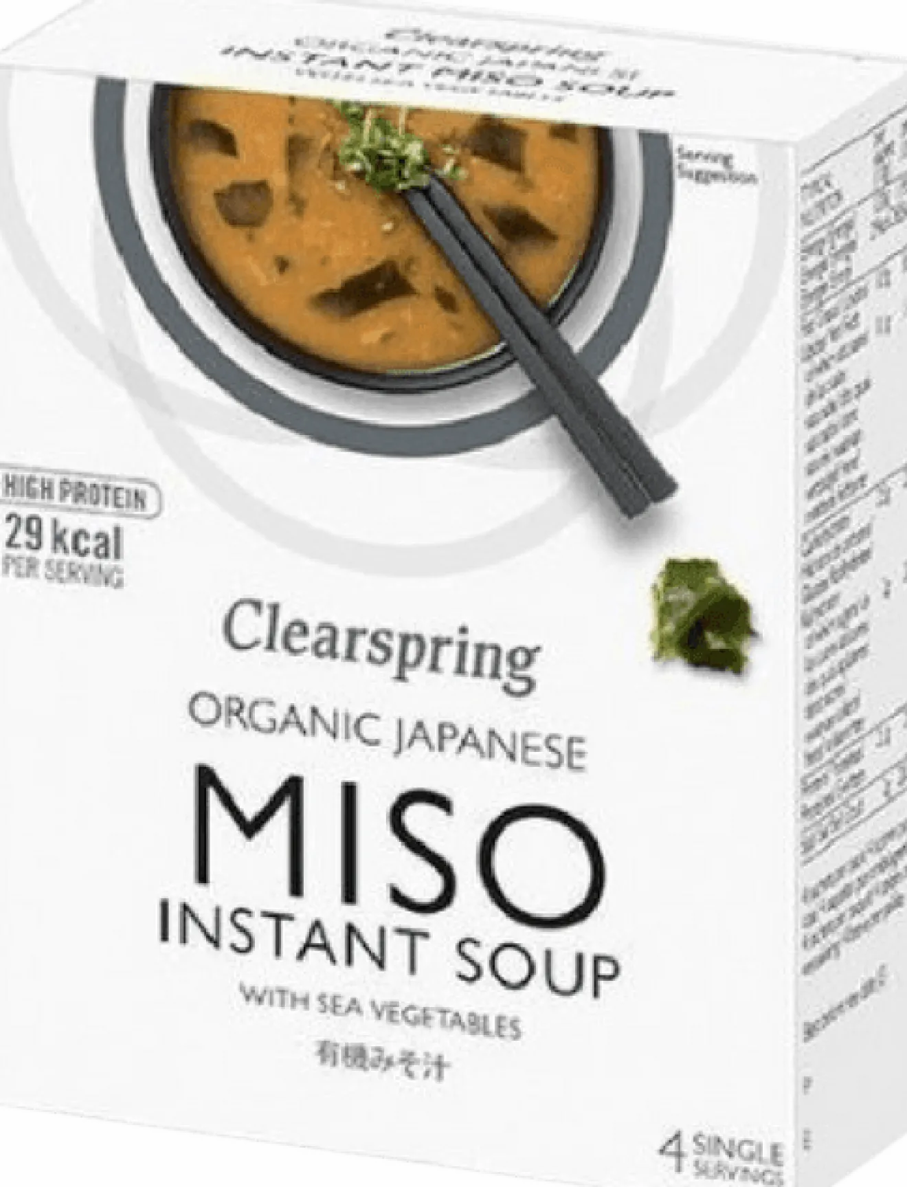 Soupe Miso Instantanée Aux Algues Bio