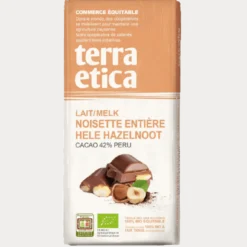Tablette Chocolat Lait Noisettes Entières Bio