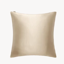 Taie Oreiller Carré Pure Soie Mûrier Champagne 65 x 65 Bio