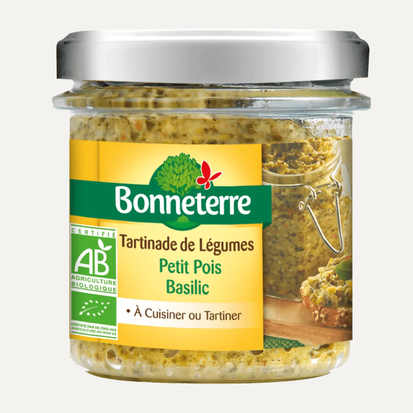 Tartinades de légumes - petit pois basilic Bio