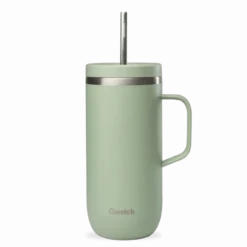 Tasse Isotherme Inox Anse Vert Tilleul