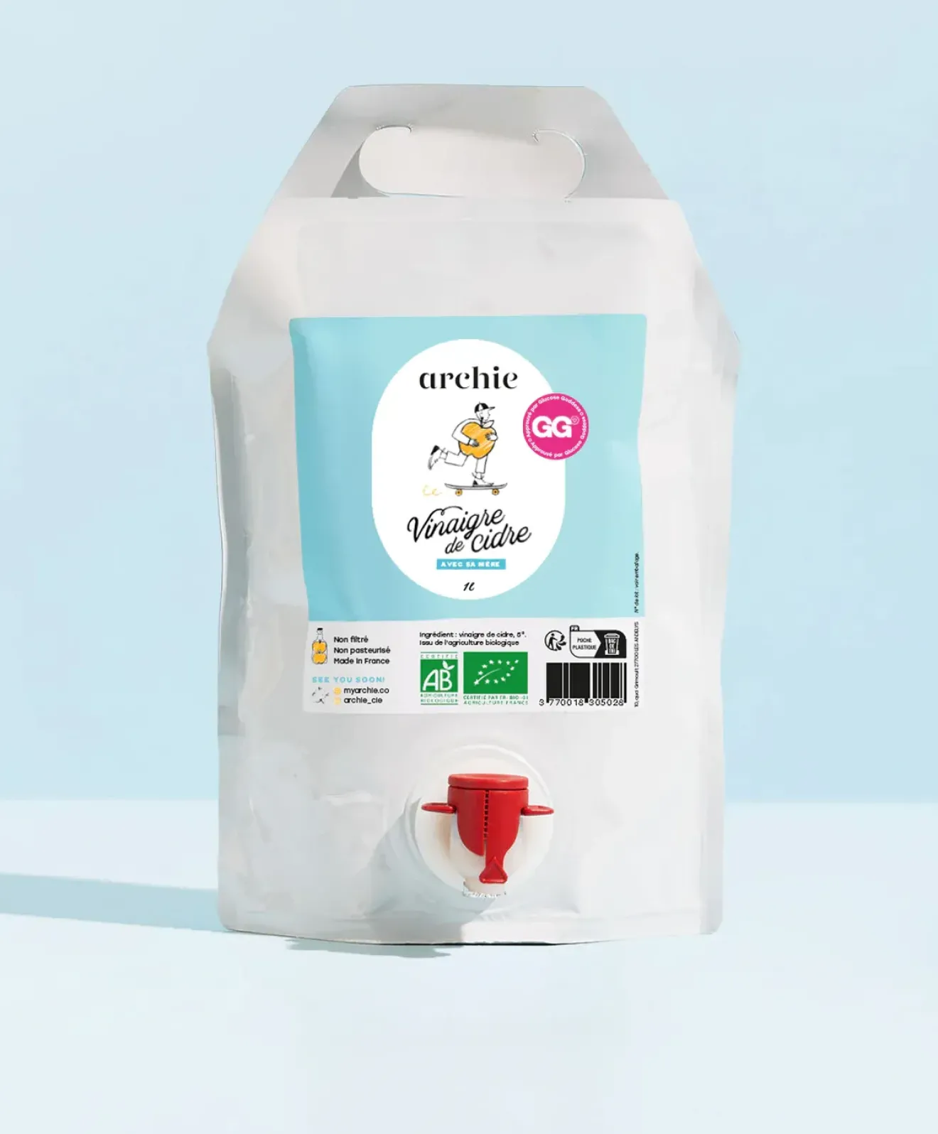 Vinaigre Cidre Non-Pasteurisé Glucose Goddess Bio