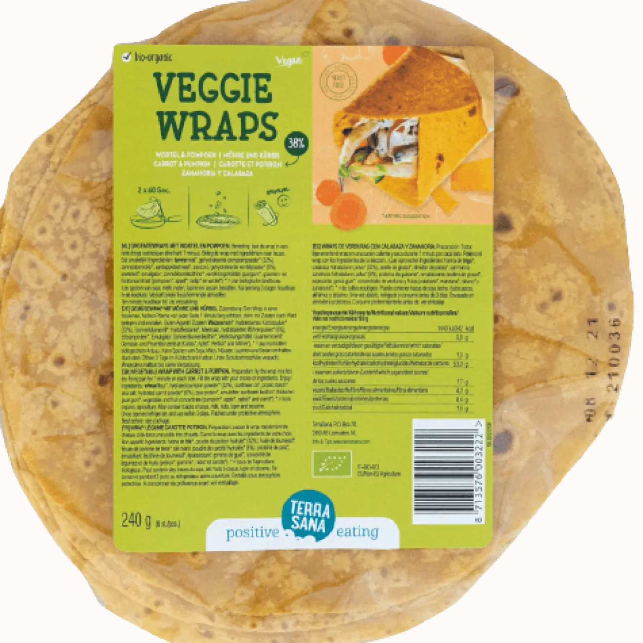 Wraps Legumes Carotte Potiron Bio